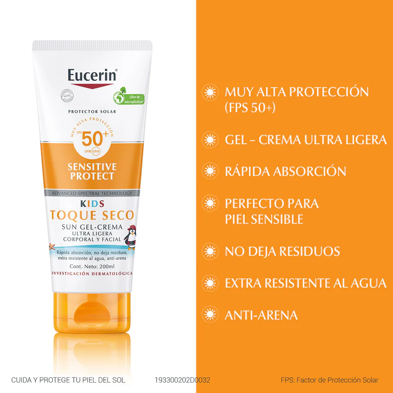 Sensitive Protect Kids Toque Seco FPS50+ 200ml Eucerin 3