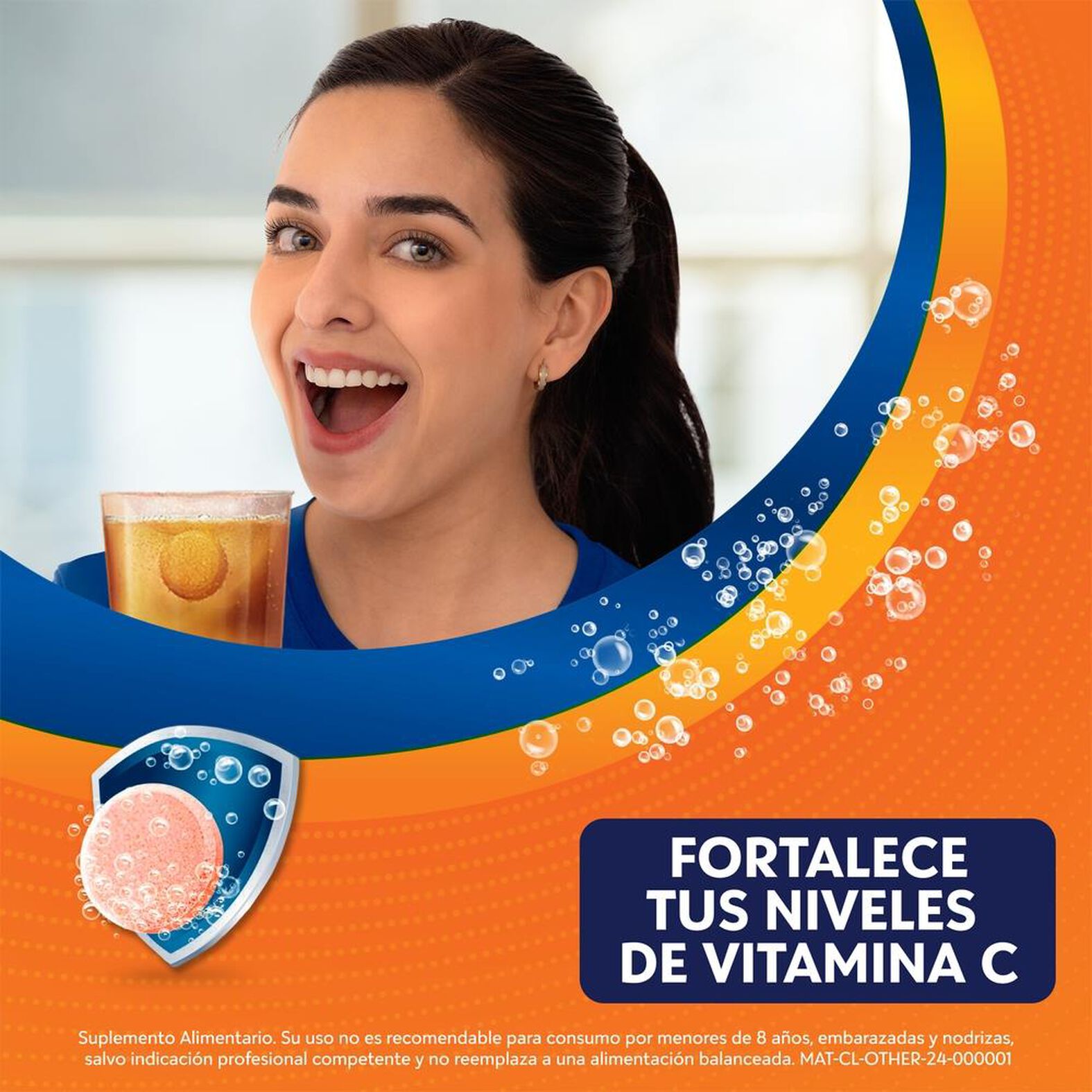 Vitamina C 1000 Sabor Naranja 10 Comprimidos Efervescentes Cebion 4