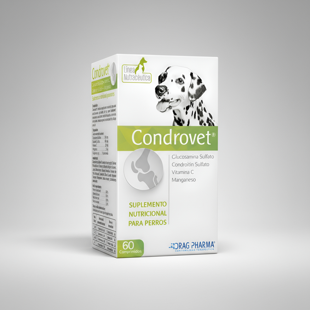 Condrovet Suplemento Nutricional para Perros 60comp Drag Pharma 1