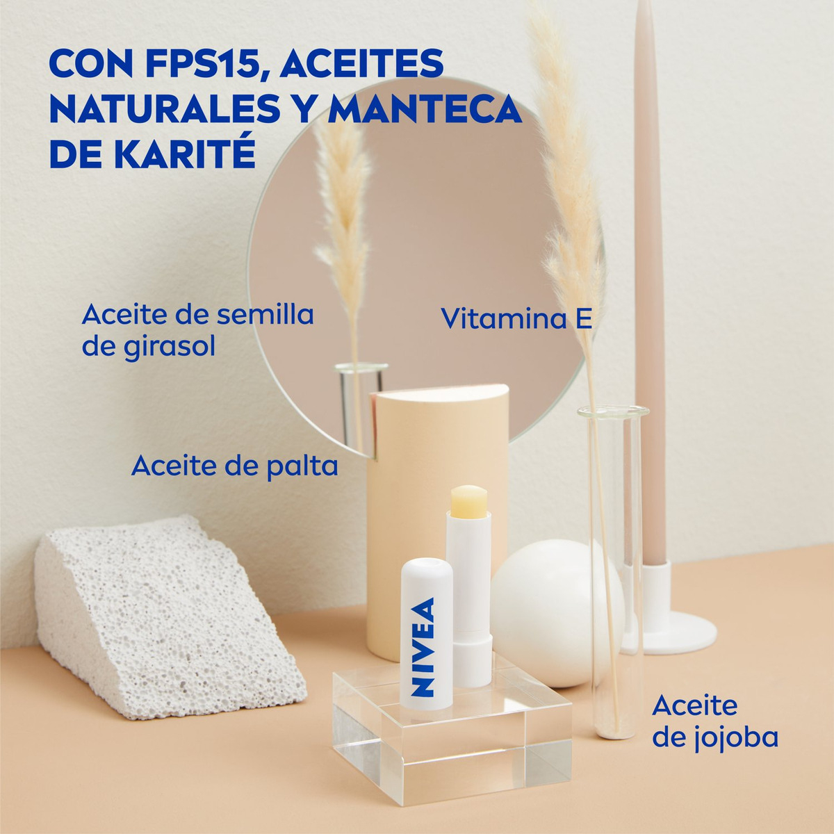 Balsamo Labial Med Repair FPS15 Labios Sensibles y Resecos Nivea 2
