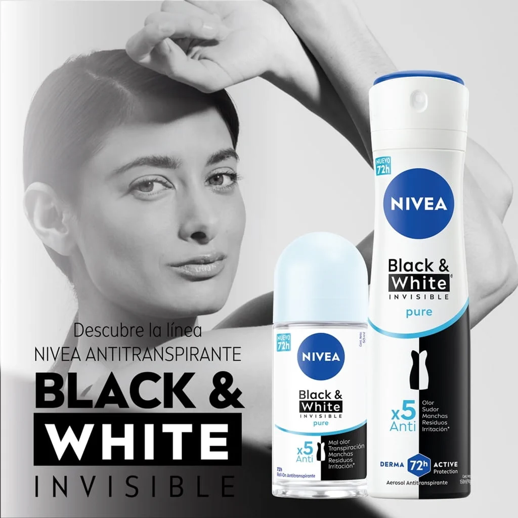 Black & White Invisible Antitranspirante Antimanchas 50ml Nivea 7