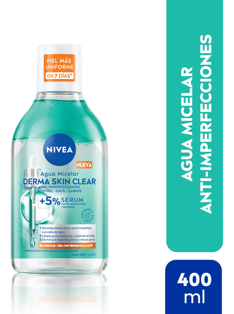 Agua Miscelar Anti Imperfecciones Rostro Ojos Labios 400ml Nivea 1