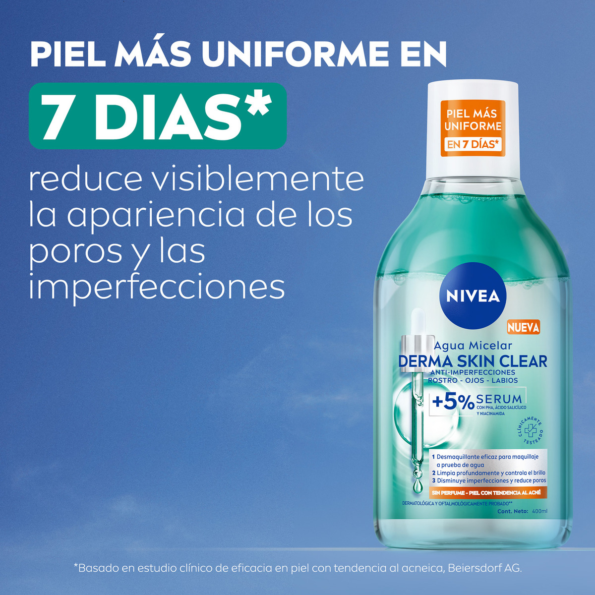 Agua Miscelar Anti Imperfecciones Rostro Ojos Labios 400ml Nivea 2