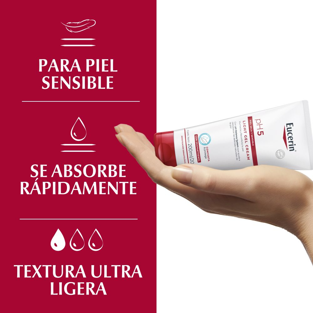 PH5 Light Gel Cream Piel Seca y Sensible 200ml Eucerin  4