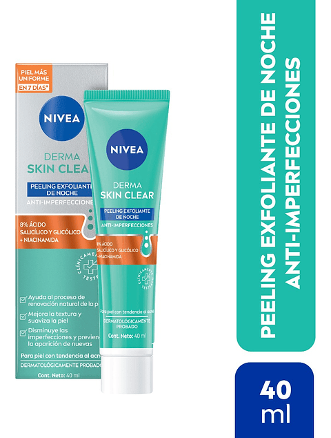 Derma Skin Clear Peeling Exfoliente Noche 40ml Nivea 