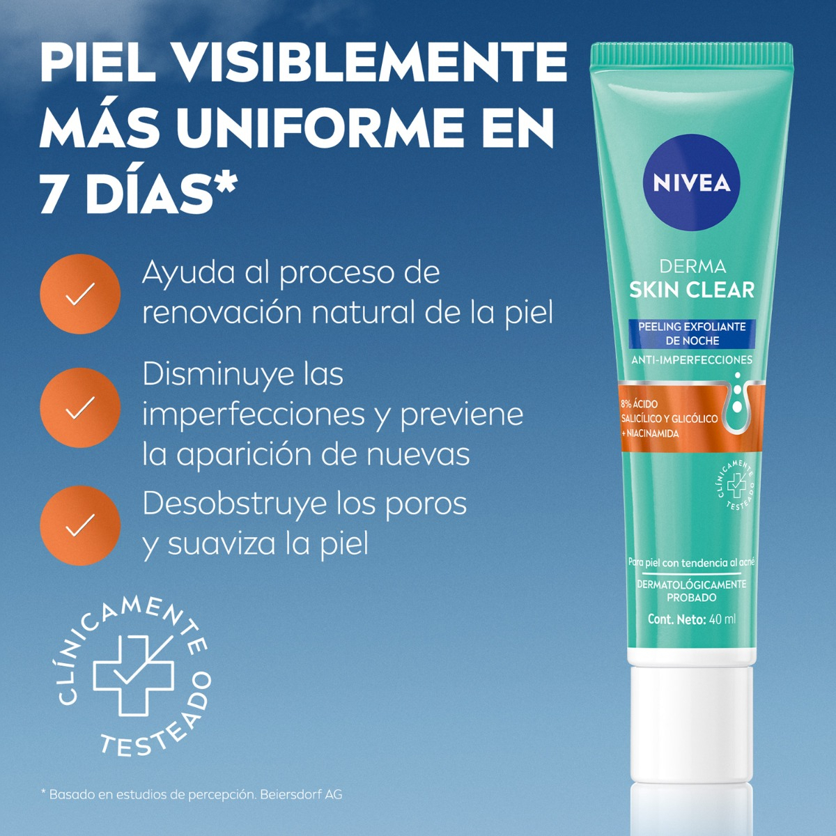 Derma Skin Clear Peeling Exfoliente Noche 40ml Nivea  4