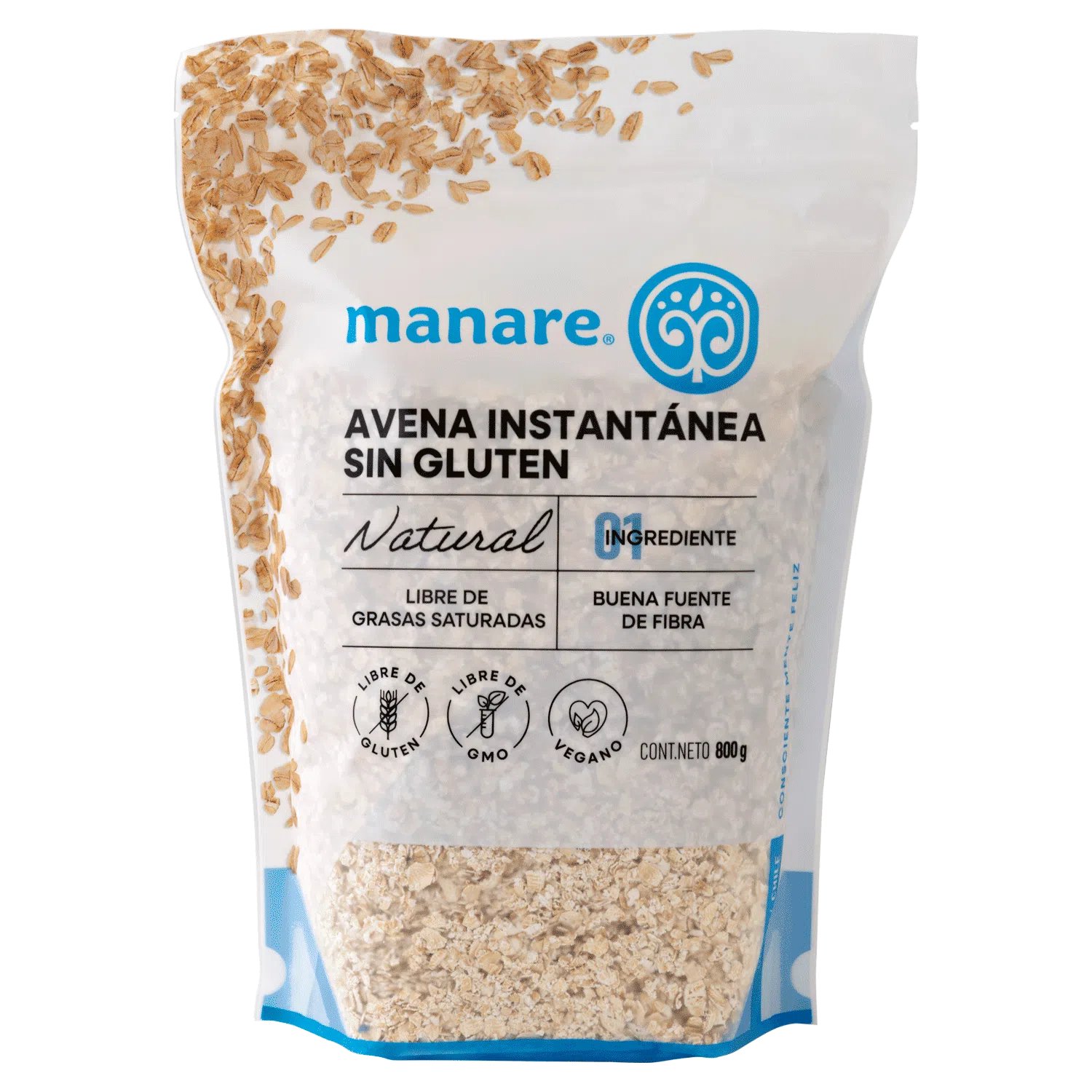 Avena Sin Gluten Instantanea 800g Manare 1