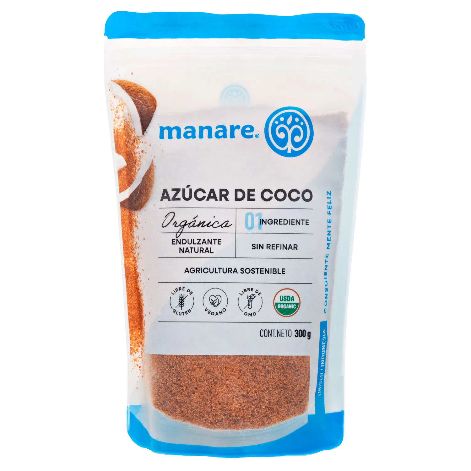 Azucar De Coco Organica 300g Manare 1