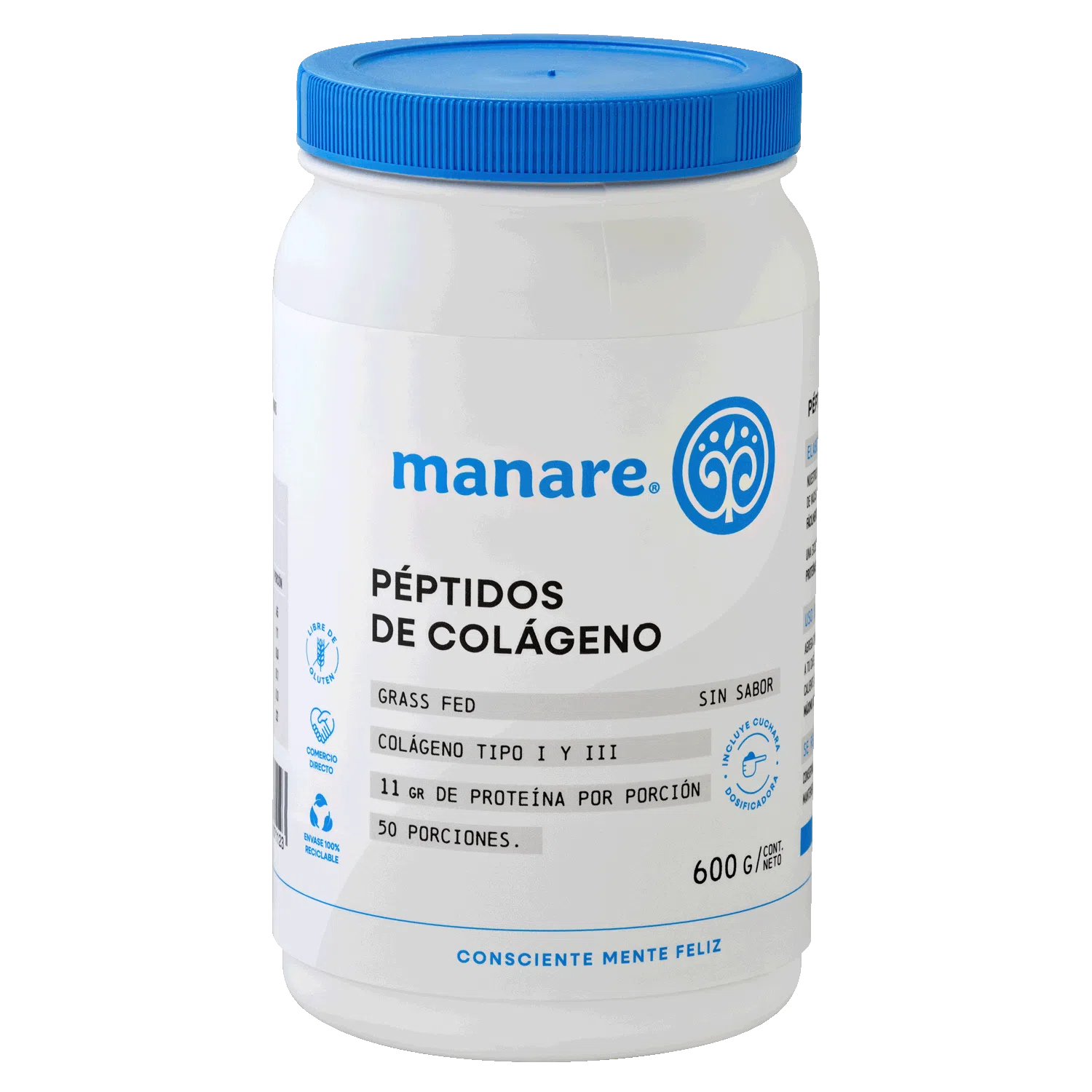 Peptidos de Colageno Hidrolizado 600g Manare 4