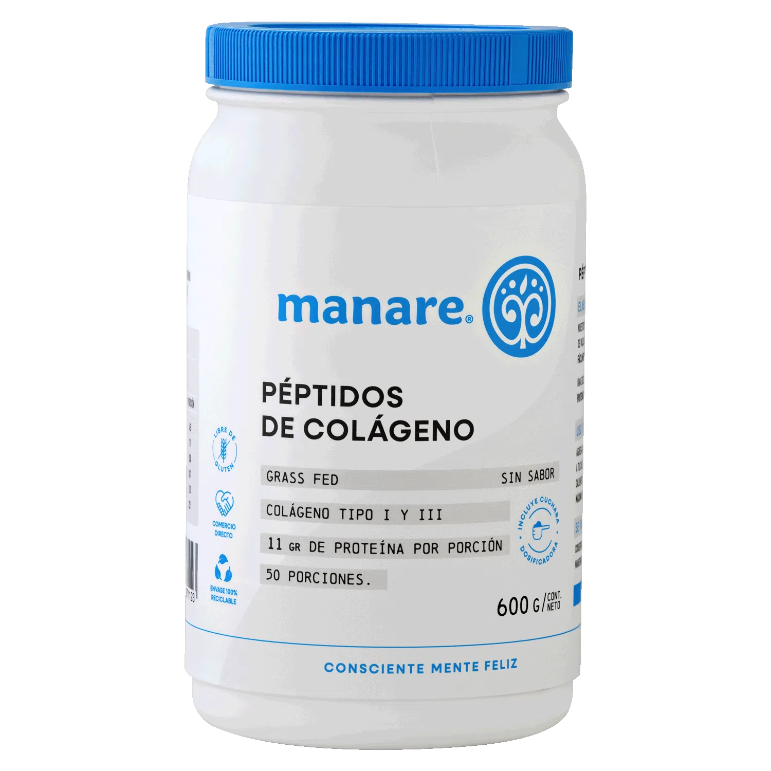 Peptidos de Colageno Hidrolizado 600g Manare 1