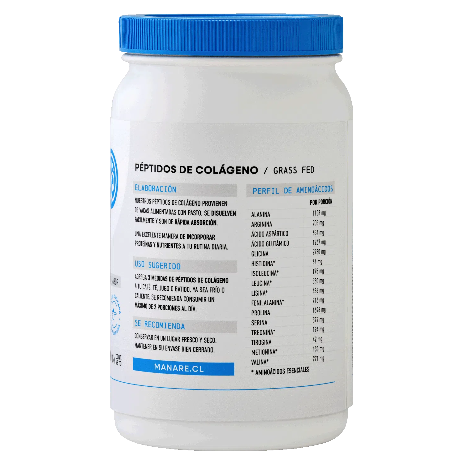 Peptidos de Colageno Hidrolizado 600g Manare 3