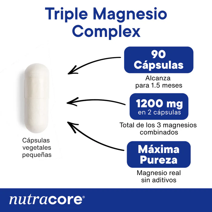 Triple Magnesio Complex 1200mg 90cps Nutracore 2