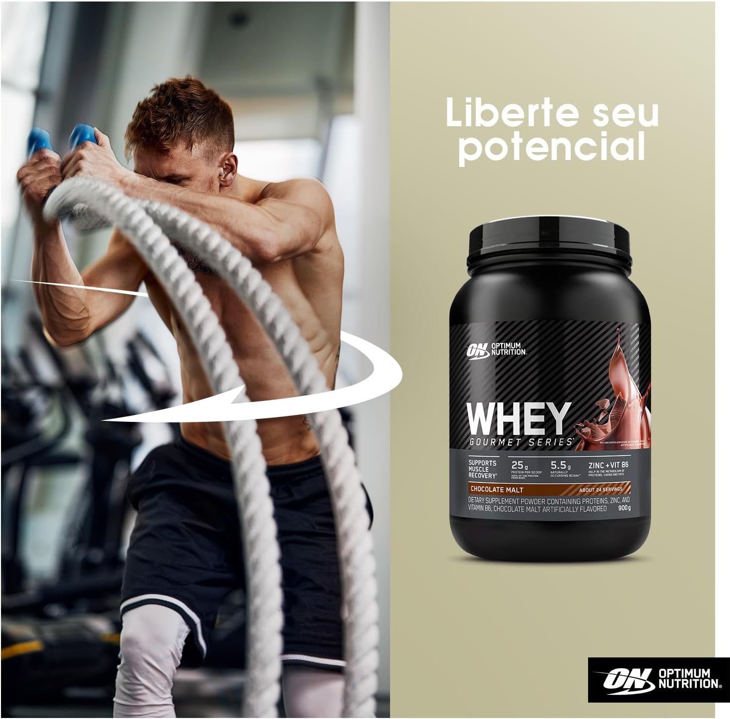 Optimum Nutrition Gourmet 100% Whey Protein 900g Chocolate 5