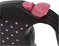 Correa Flexi Talla S Color Negro Puntos Rosa 5mt Hasta 12kg  - Miniatura 2