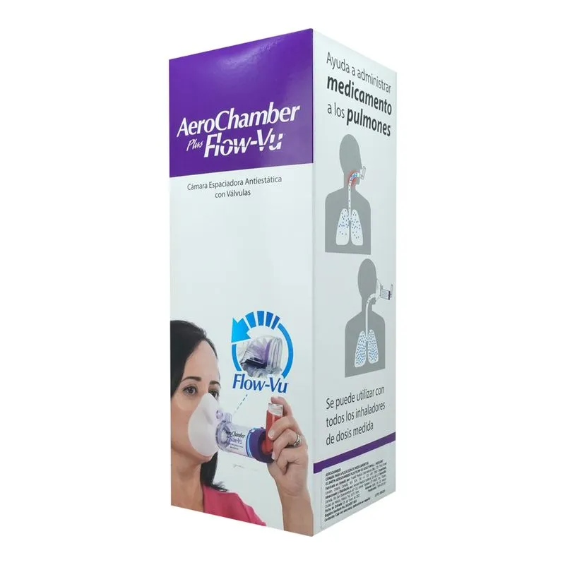 Aerochamber Plus Flow-Vu Adulto Mascara Chica 1 Pz 1