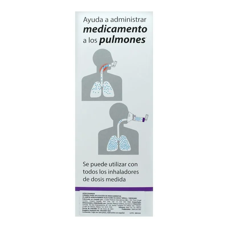 Aerochamber Plus Flow-Vu Adulto Mascara Chica 1 Pz 2
