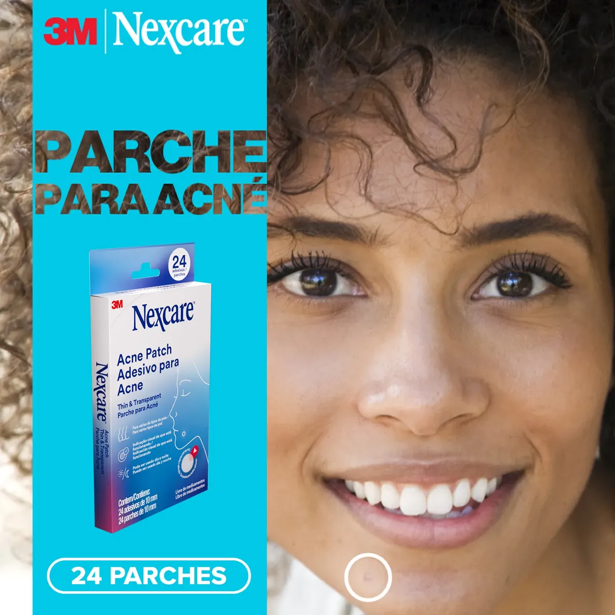Acne Patch Adhesivo para Acne 24unidades de 10mm Nexcare 4