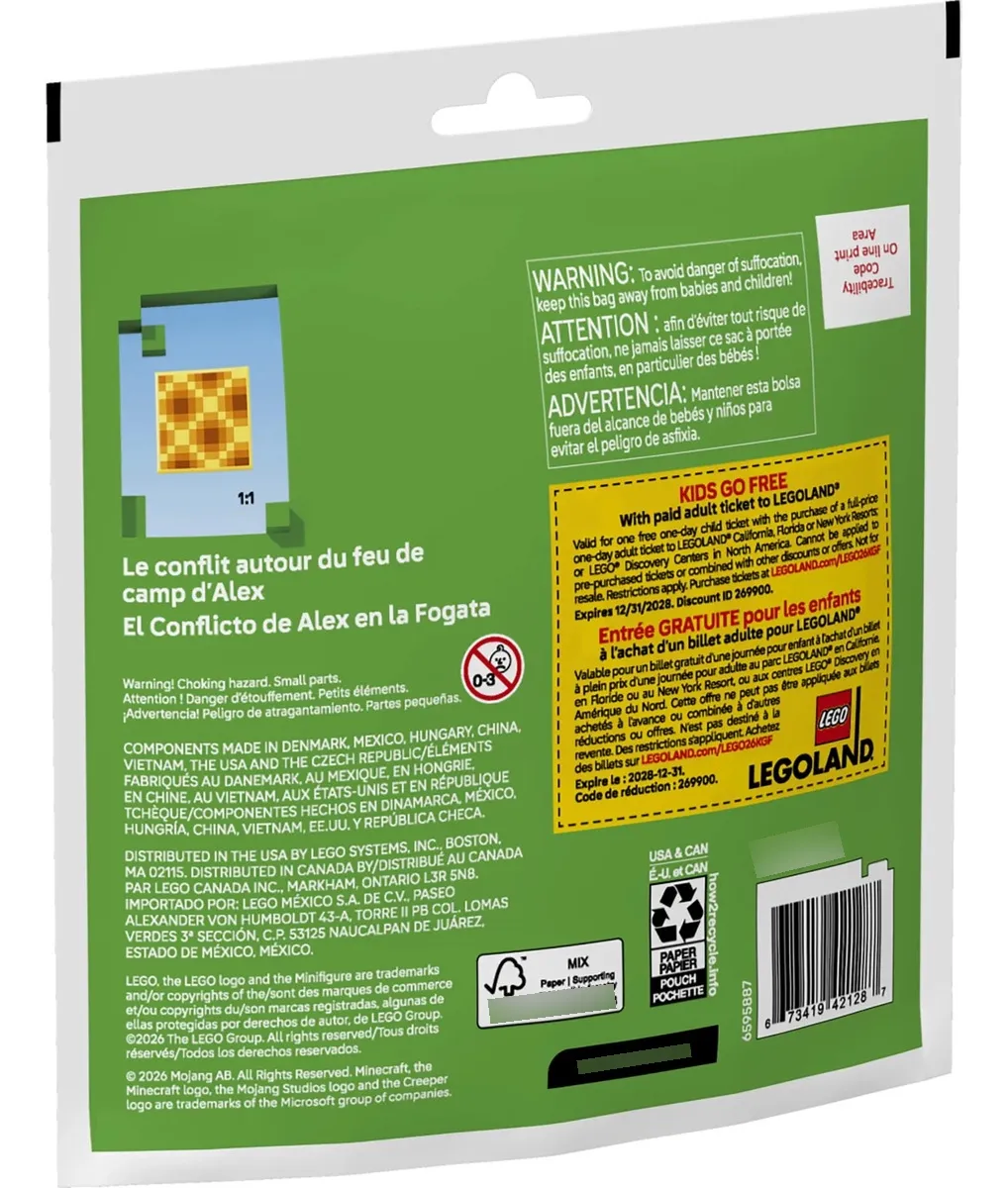 Lego Minecraft El Conflicto De Alex En Hoguera Polybag 30732 3