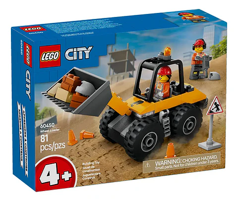 Kit Lego City Cargadora de ruedas amarilla para construcción 60450