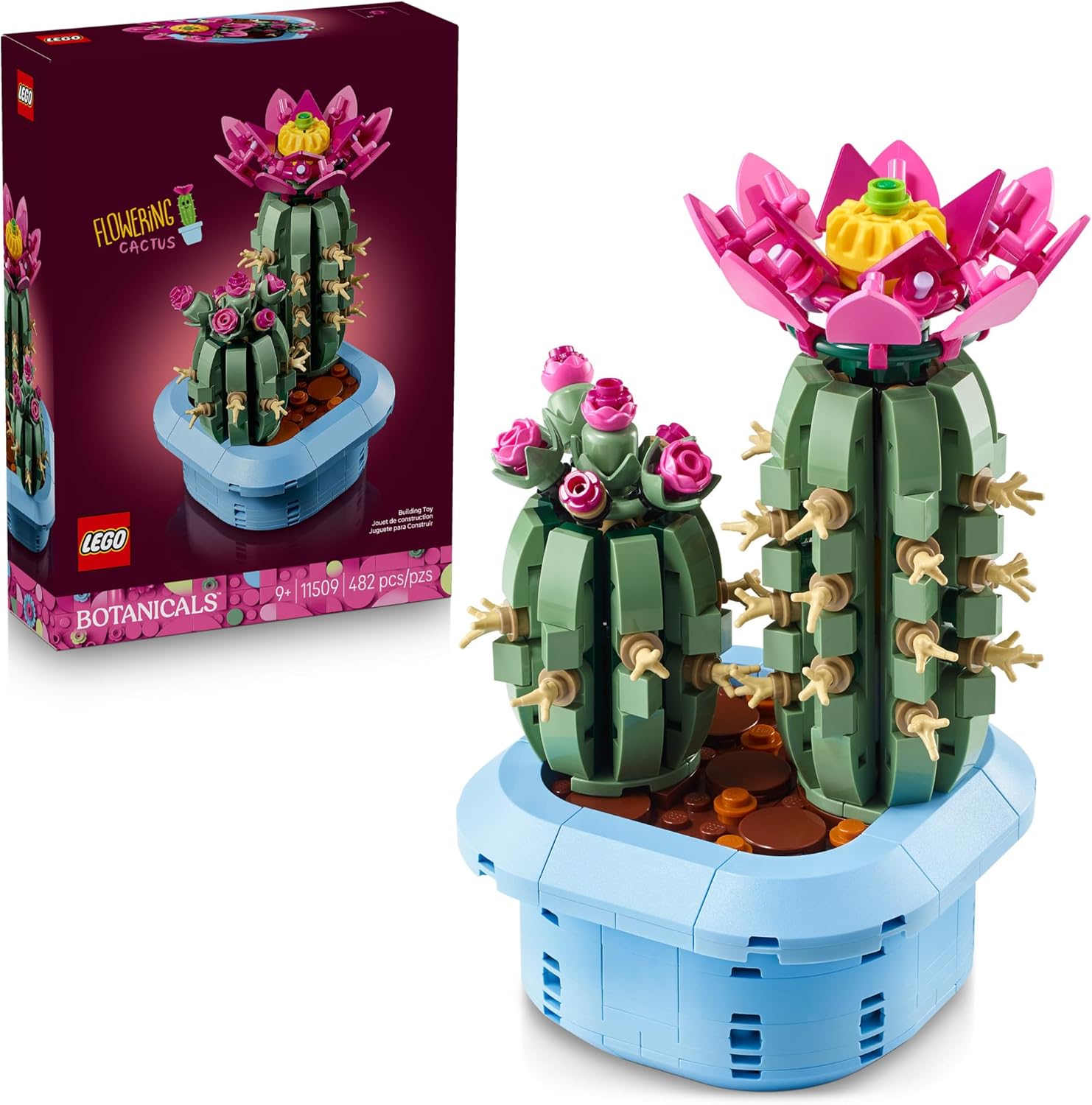 Lego Botanicals Cactus en Flor 11509 Flores 482 Piezas 1