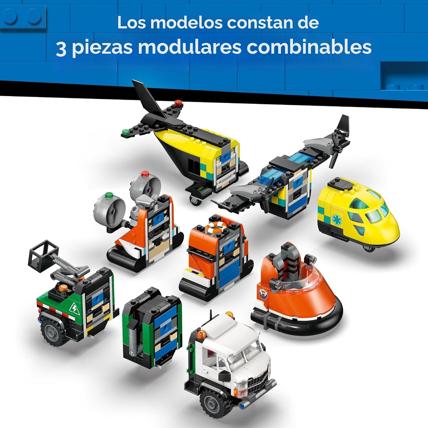 Lego City Airplane, Service Truck & Hovercraft 60505  4
