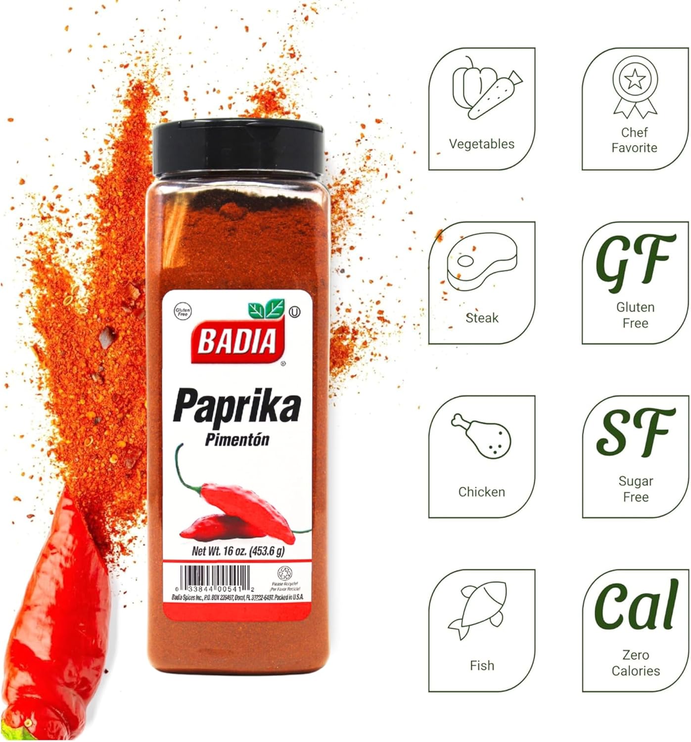 Paprika Pimenton 453.6gr Badia  3