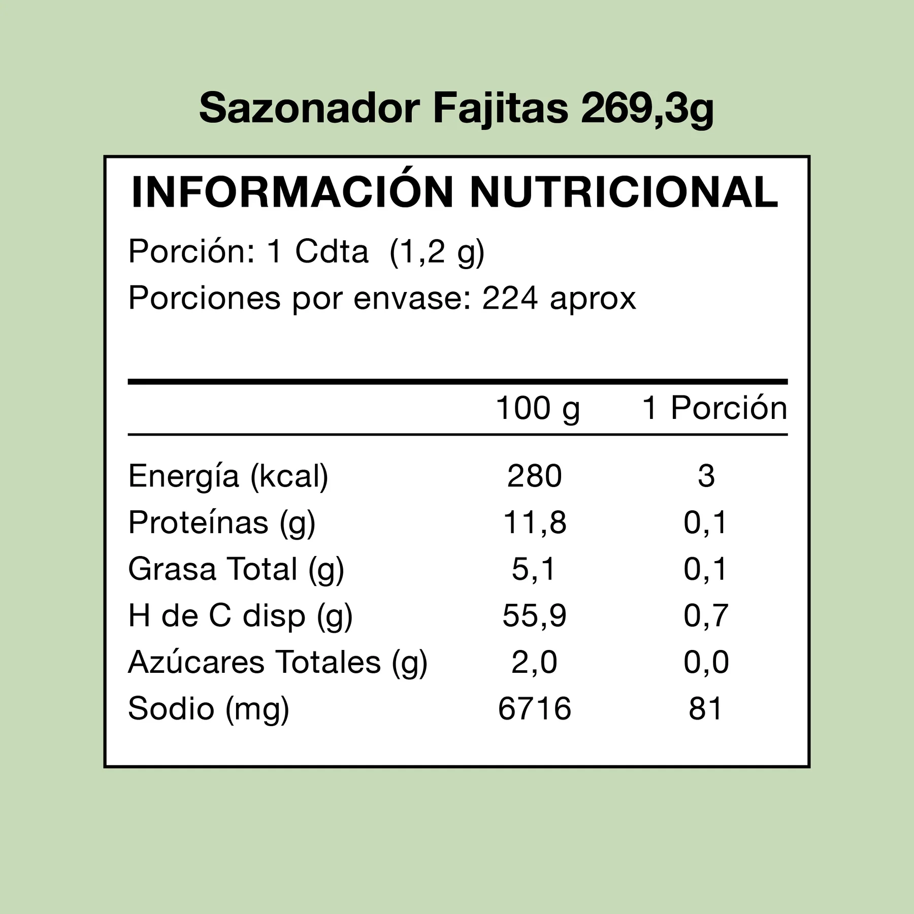Sazonador Fajita 269gr Gastronomia Mexicana Badia 4