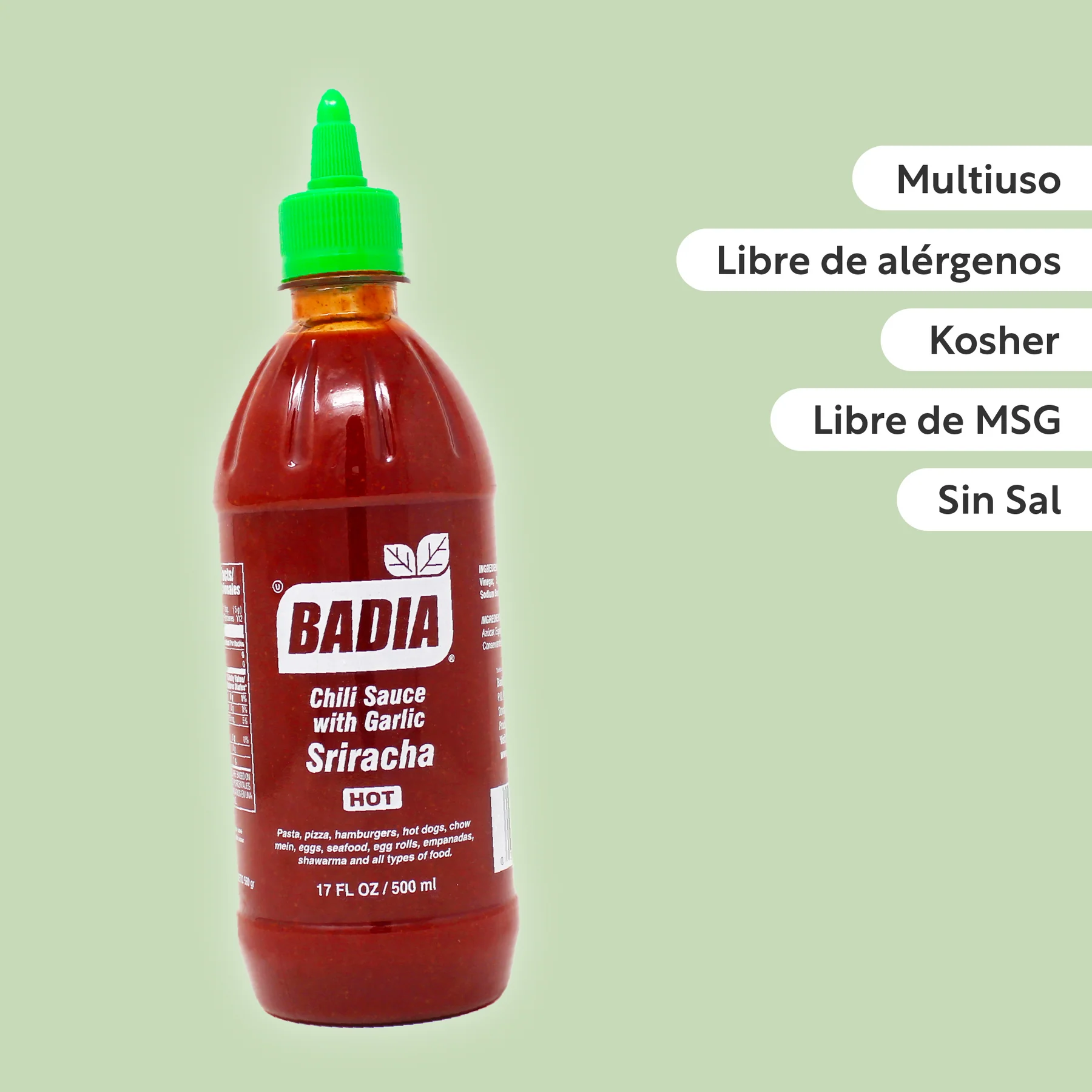 Sriracha Chili Sauce and Garlic 500ml Badia 5