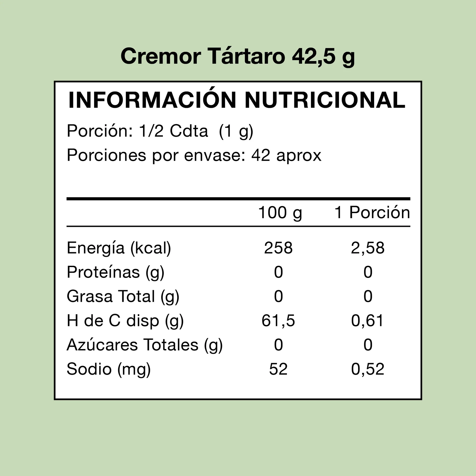 Cremor Tartaro 42g Badia 5