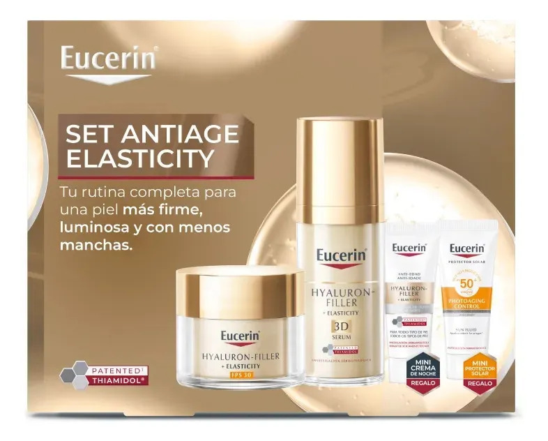 Pack Antiage Elasticity Hialluron Filler Thiamidol 3D 4Productos Eucerin 2