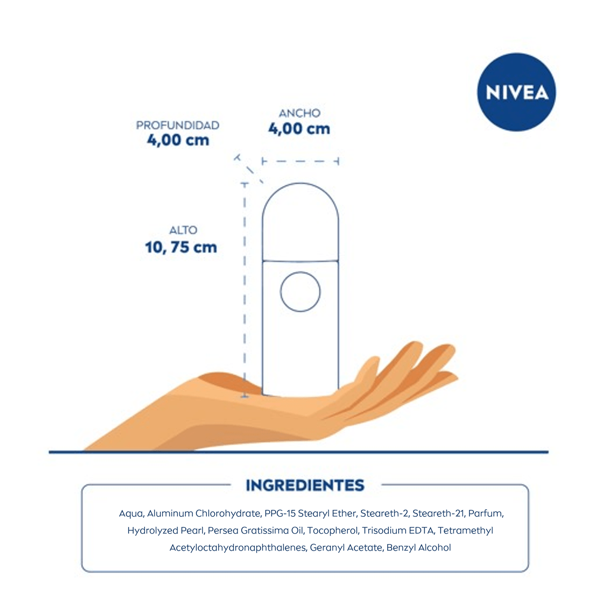 Desodorante Antitranspirante Pearl Beauty 72hrs RollOn 50ml Nivea 3