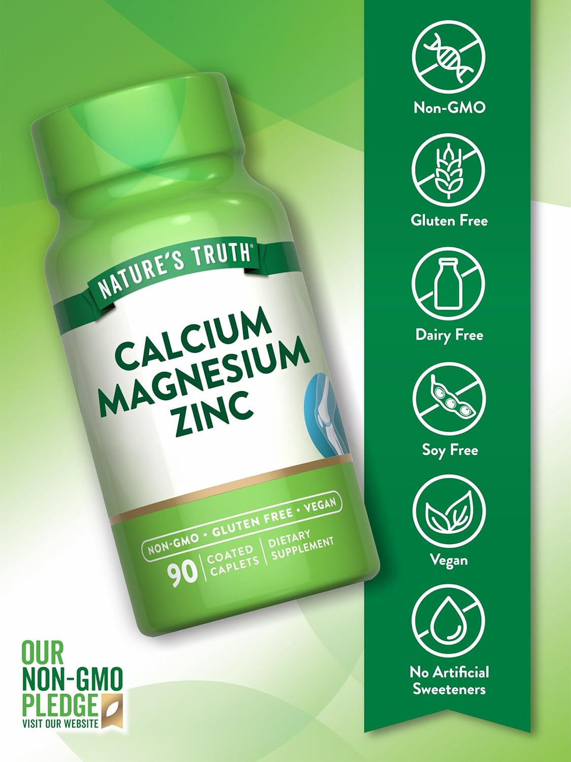Calcio Magnesio y Zinc 90un. Nature´s Truth 2