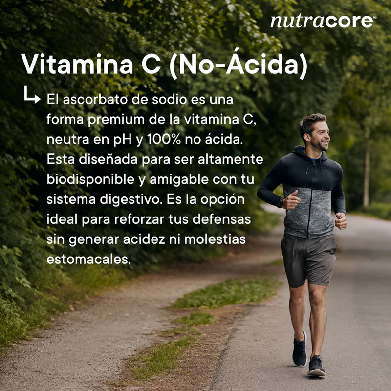 Vitamina C 1000 mg No-Ácida Pure - 120 Cápsulas vegetales | NutraCore 4