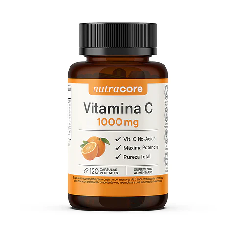 Vitamina C 1000 mg No-Ácida Pure - 120 Cápsulas vegetales | NutraCore