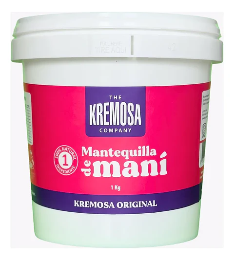Mantequilla de Mani 100% Natural 1K Kremosa 