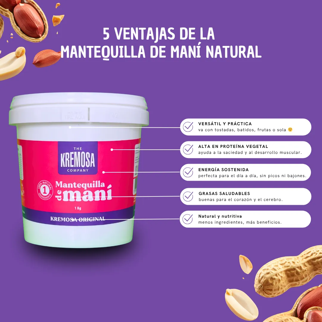 Mantequilla de Mani 100% Natural 1K Kremosa  5