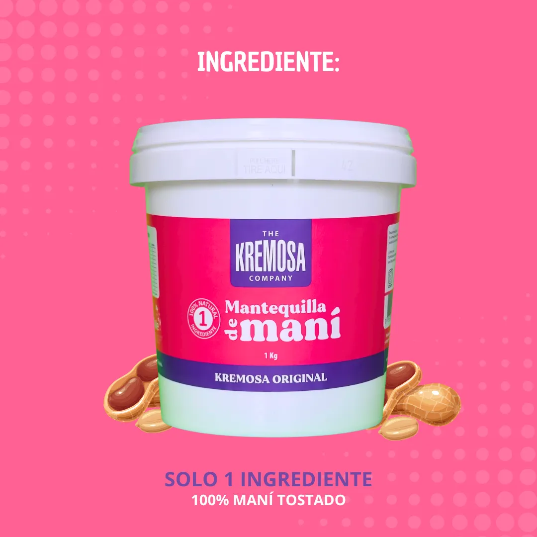Mantequilla de Mani 100% Natural 1K Kremosa  3