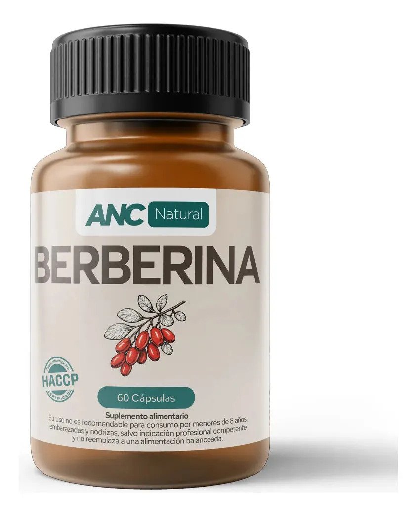 Suplemento Natural Berberina 500mg 60capulas ANC 1