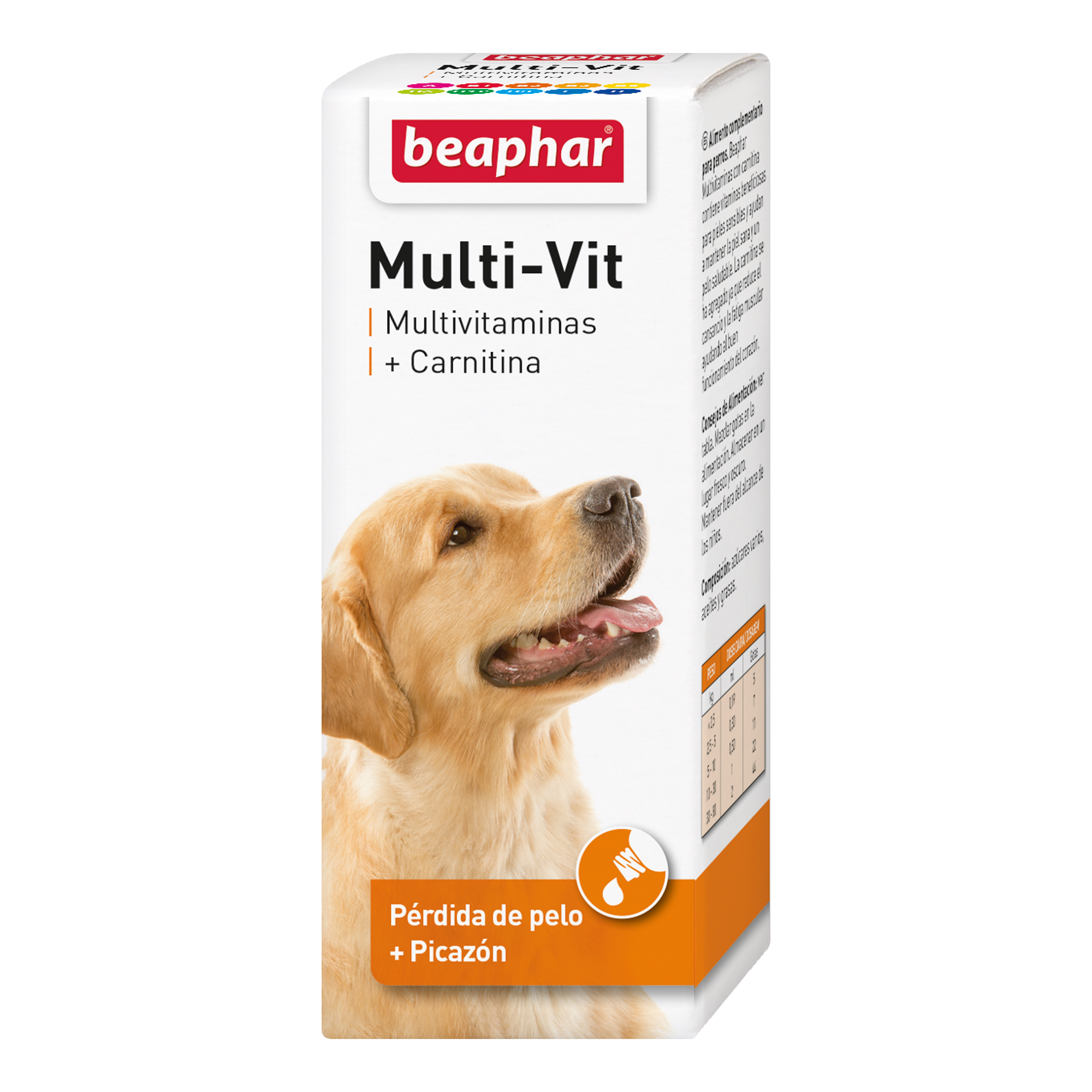 Multivitaminas + Carnitina contra Perdida de Pelo Perros 50ml Beaphar 1