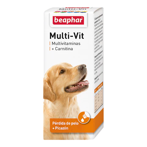 Multivitaminas + Carnitina contra Perdida de Pelo Perros 50ml Beaphar