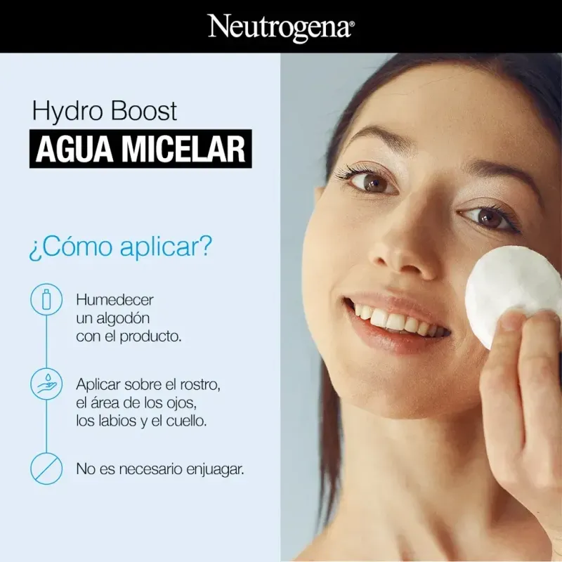 Desmaquillante de Agua Micelar Hydro Boost 400ml Neutrogena 6
