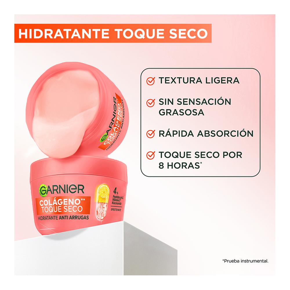 Hidratante Antiarrugas con Colageno Toque Seco 85gr Garnier 2