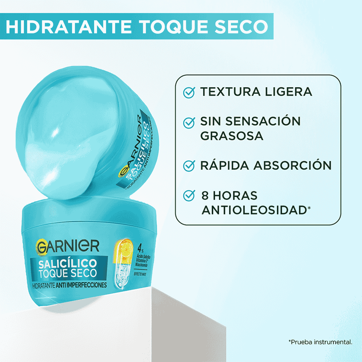 Hidratante Anti Imperfecciones Acido Salicilico Toque Seco 85gr Garnier 2