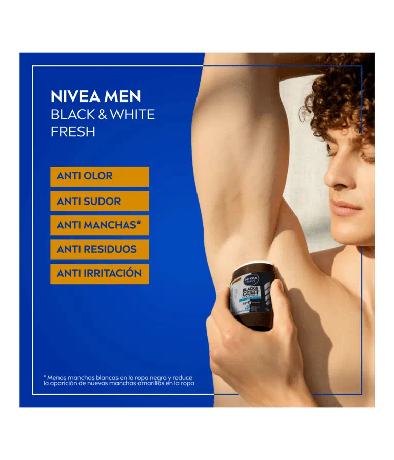 Antitranspirante 72hrs Invisible Fresh Barra 54gr Nivea Men 3