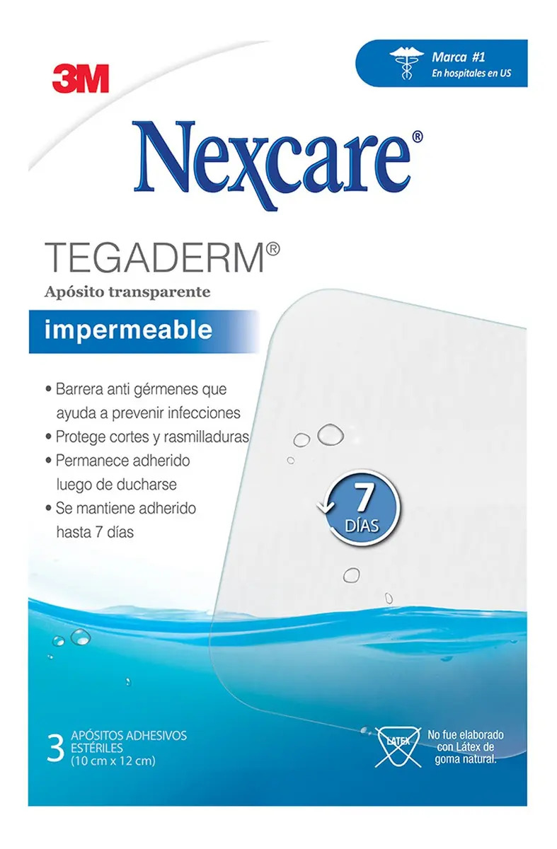 Aposito Tegaderm Transparente 10*12cm 3unidades 3M Nexcare 1
