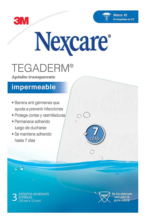 Aposito Tegaderm Transparente 10*12cm 3unidades 3M Nexcare