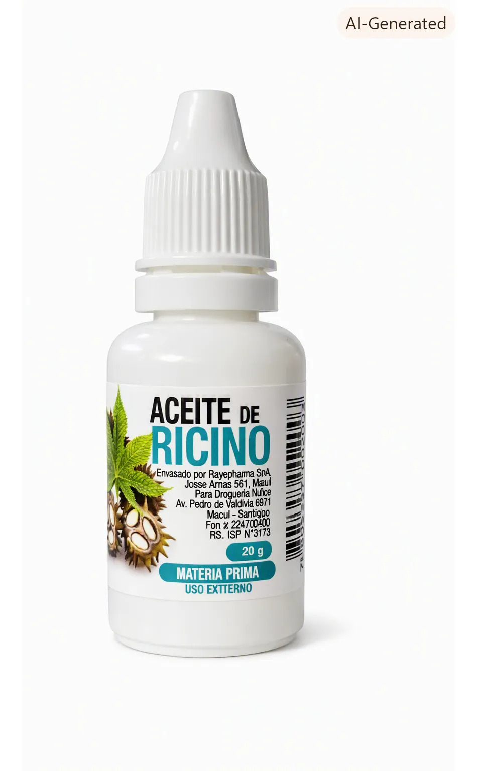 Aceite De Ricino 20 Gramos 100% Puro Para Pelo Piel Cremas 1