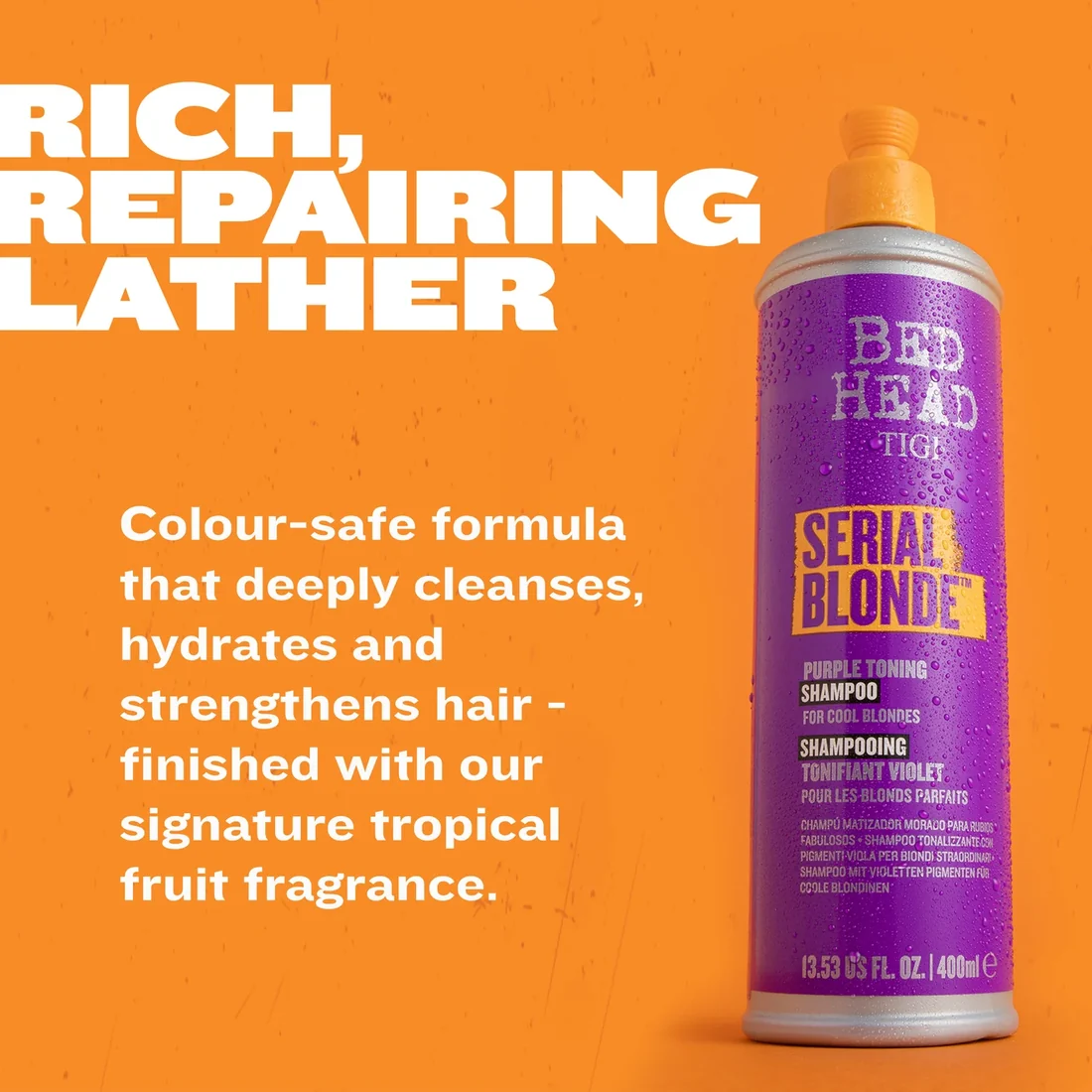 Shampoo Serial Blonde Matizador Morado 400ml Tigi 8