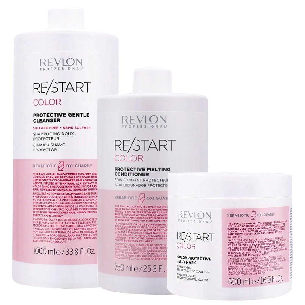 Shampoo Color Protective Gentle RESTART 1Lt Professional Revlon 2