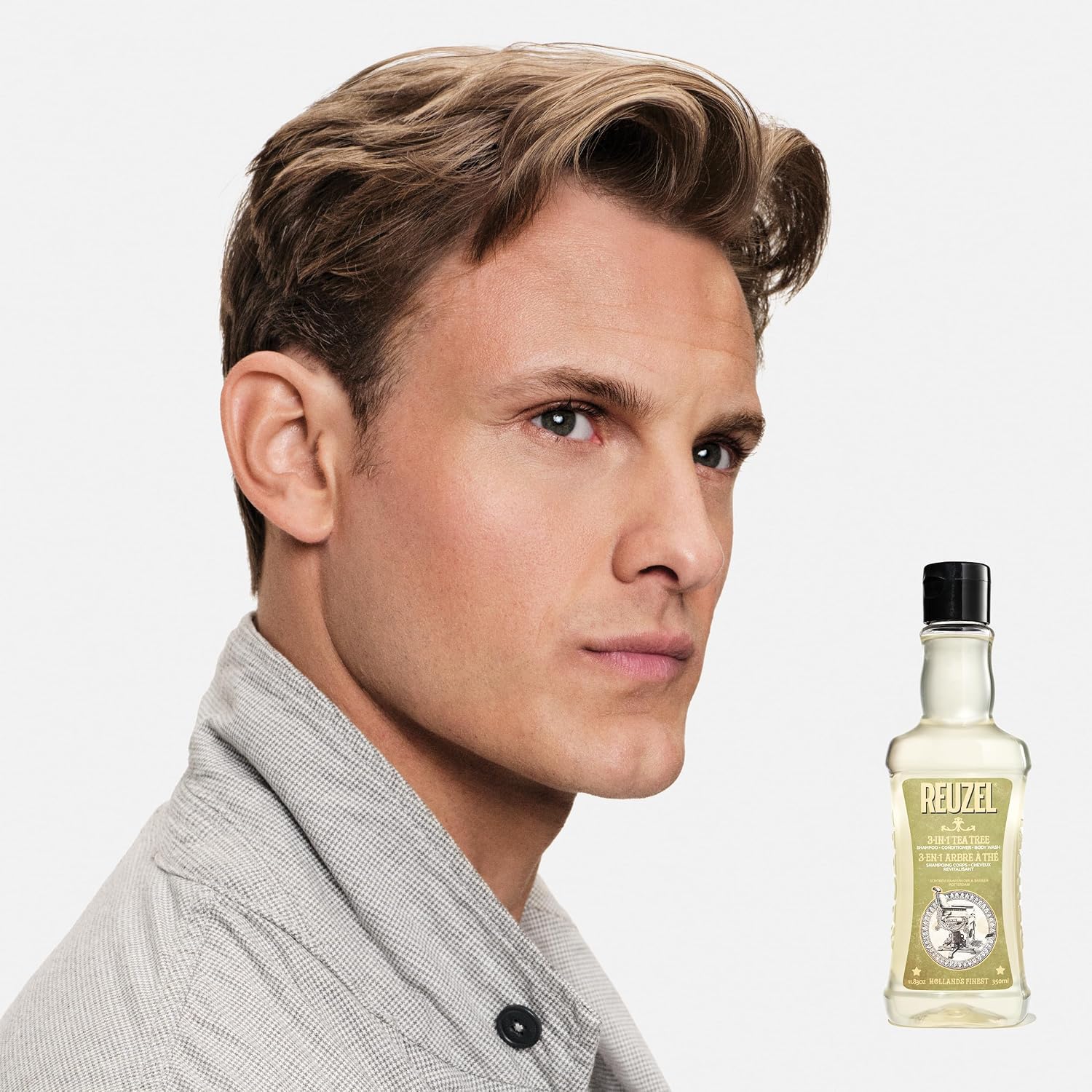 Shampoo 3en1 Arbol de Te 350ml Reuzel  2